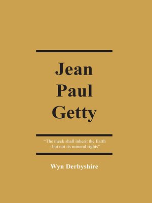 cover image of Jean Paul Getty